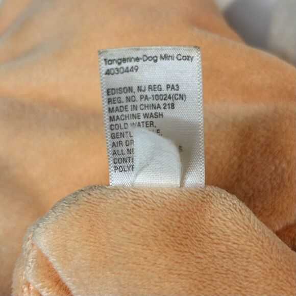Gund La Collection Bebe Tangerine Dog Mini Cozy Plush Baby Lovey Blanket - Picture 5 of 9